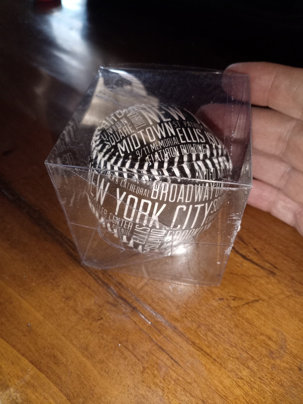 New York City Black & White Decorative Baseball - Unbranded